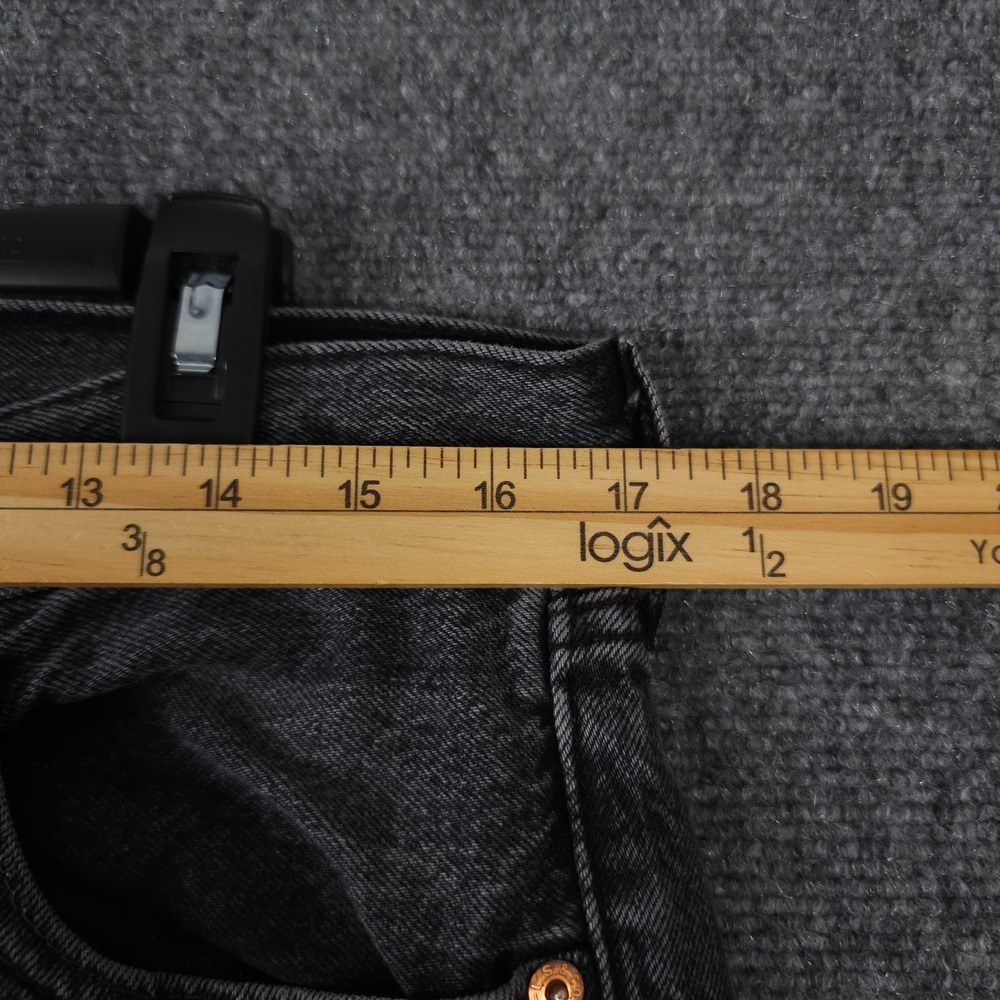 Levis 501 Jeans Mens 34x35* Washed Black Button Fly Straight Leg Cotton Denim - Picture 6 of 13
